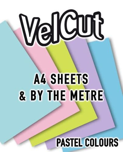 SEF VelCut Flock - A4 & By The Metre - Pastel Colours