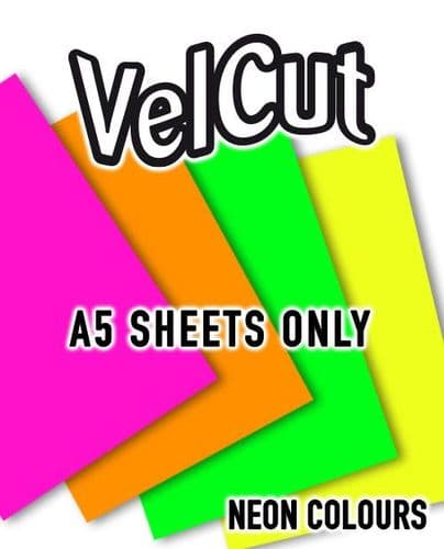 SEF VelCut Flock - A5 Sheets - 4 Neon Colours