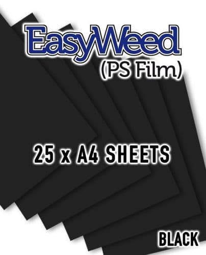Siser EasyWeed (PS Film) - A4 x 25 sheets - Black