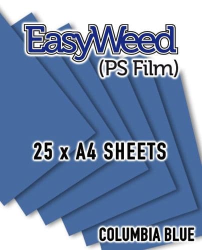 Siser EasyWeed (PS Film) - A4 x 25 sheets - Columbia Blue
