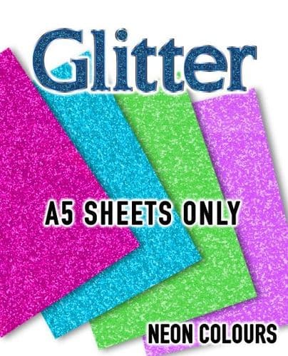 Siser Glitter Flake - A5 Sheets - Neon Colours