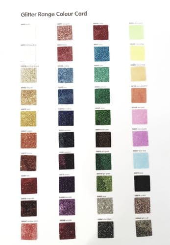 Siser Glitter Flake - Colour Card