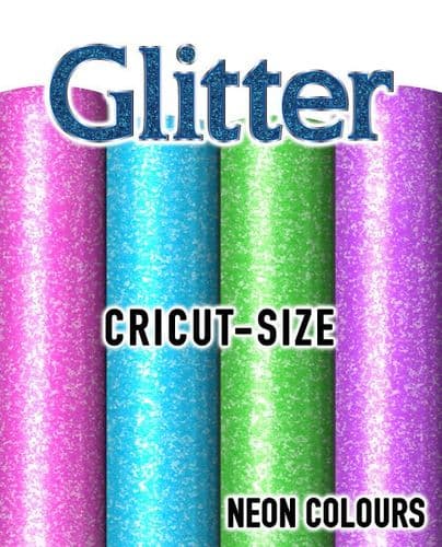 Siser Glitter Flake - Cricut® size - Neon Colours