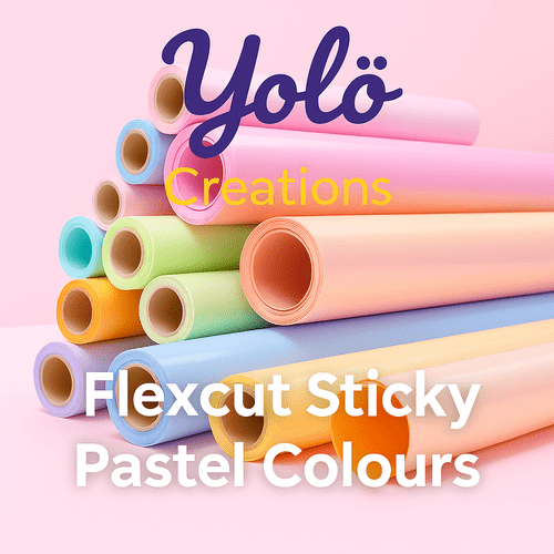 YOLO FlexCut Sticky - A4 & By The Metre - Pastel Colours