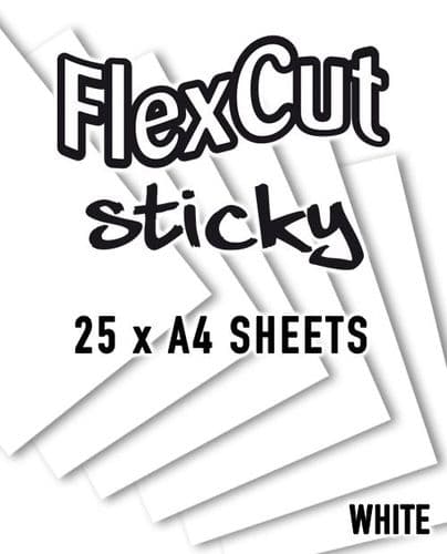 Yolo FlexCut Sticky - A4 x 25 Sheets - White