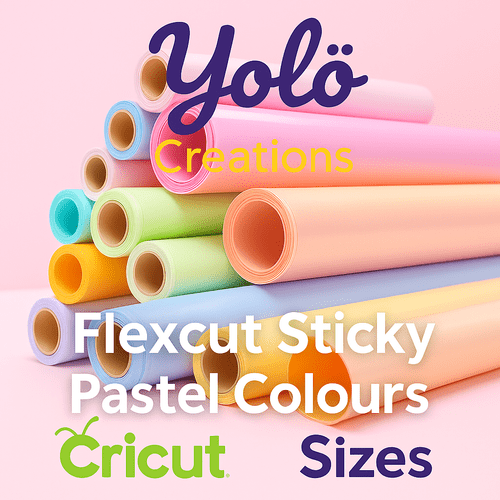 YOLO FlexCut Sticky -Cricut® size - Pastel Colours