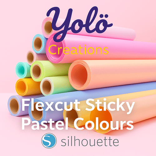 YOLO FlexCut Sticky - Silhouette Cameo® size - Pastel Colours
