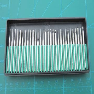 30 Diamond Burs 150 Grit Cased