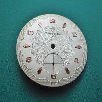 Henri Sandoz & Fils 17 Jewels New Old Vintage Watch Dial and Sub Second Dial Swiss Made