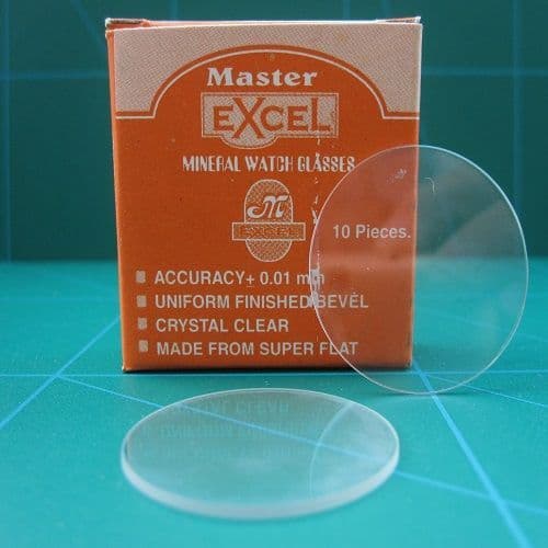Mineral Watch Glasses Flat Mineral Plain Watch Glasses 1mm Thickness Sizes from 26mm - 35.00mm